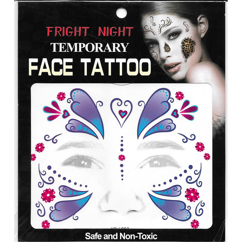 younger girls party temporary full face tattoo sticker