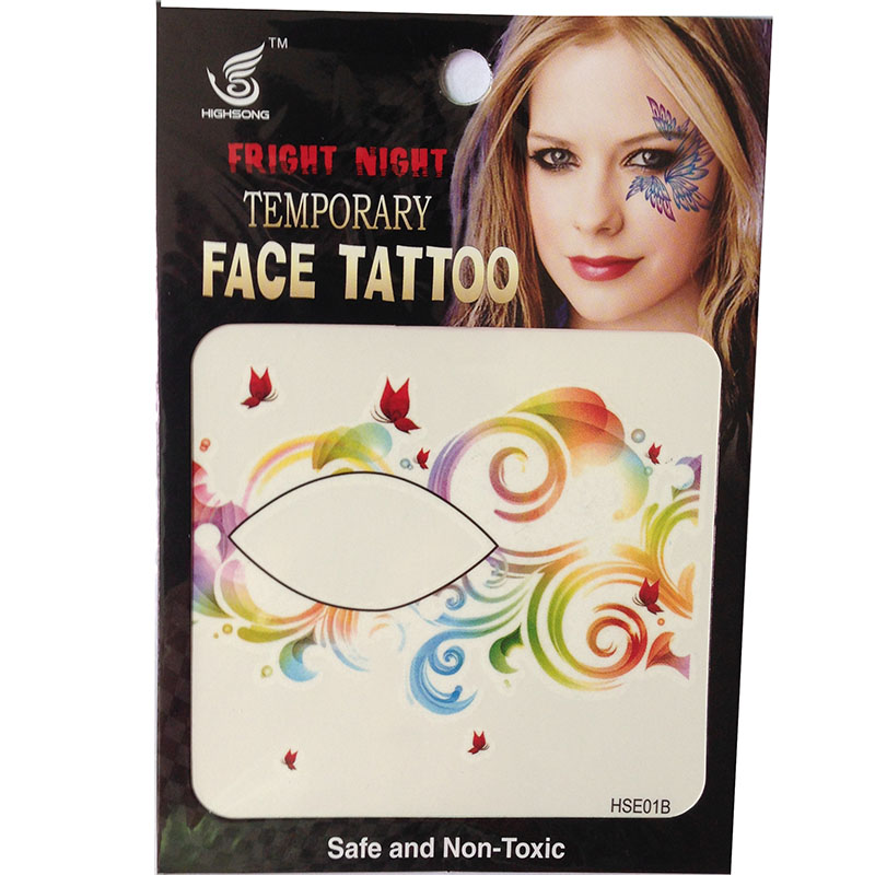 HSE01 single tattoo left and right Temporary eye tattoo sticker eye rock