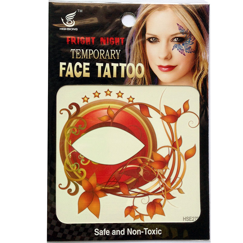HSE27 8x8cm 2018 new fashion ladys party single eye tattoo sticker