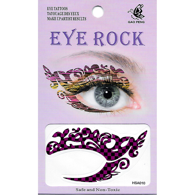 HSA010 left and right eye temporary tattoo sticker