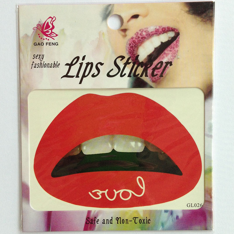 GL021-040 Temporary lip tattoo sticker