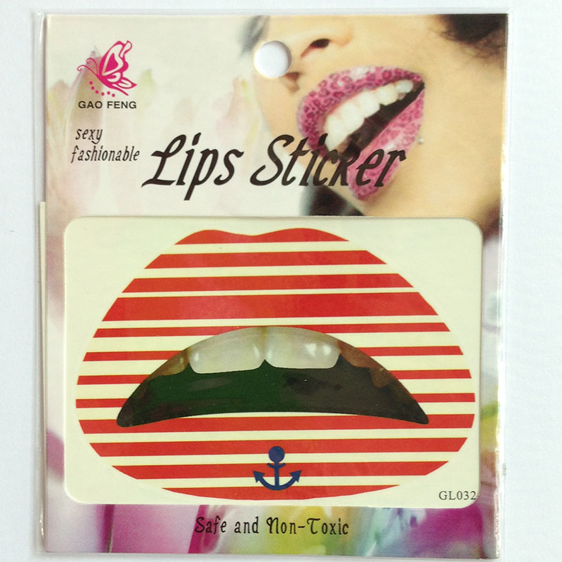 GL021-040 Temporary lip tattoo sticker