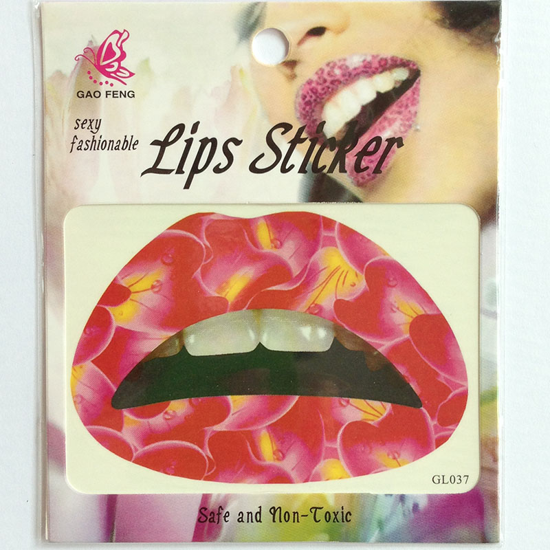 GL021-040 Temporary lip tattoo sticker