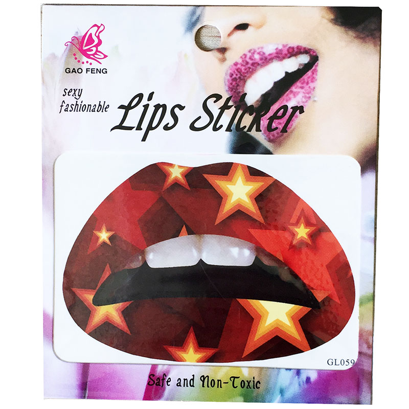 GL041-060 Temporary lip tattoo sticker