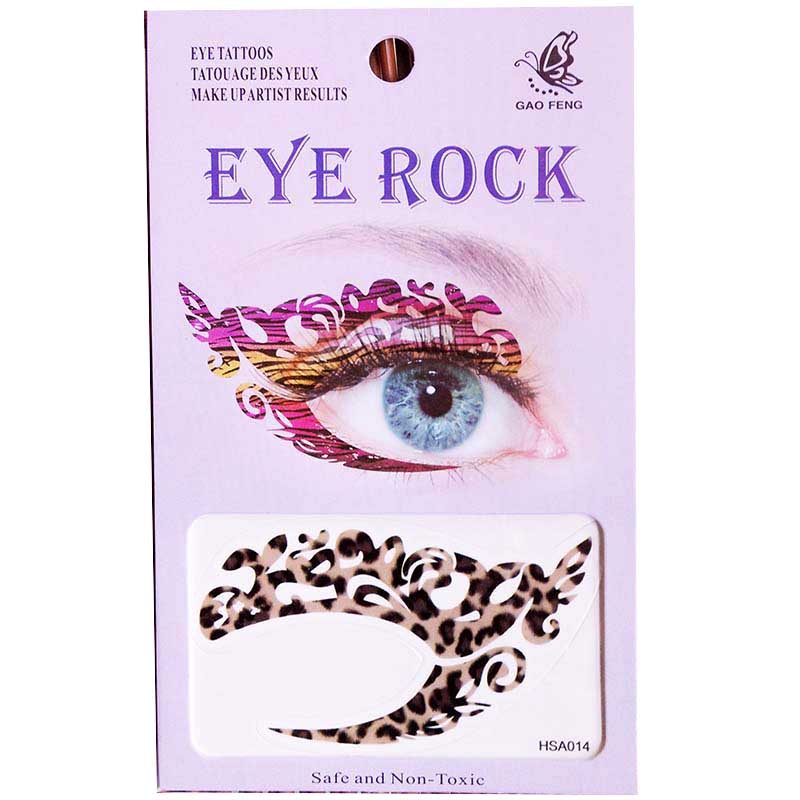HSA014 left and right eye temporary tattoo sticker