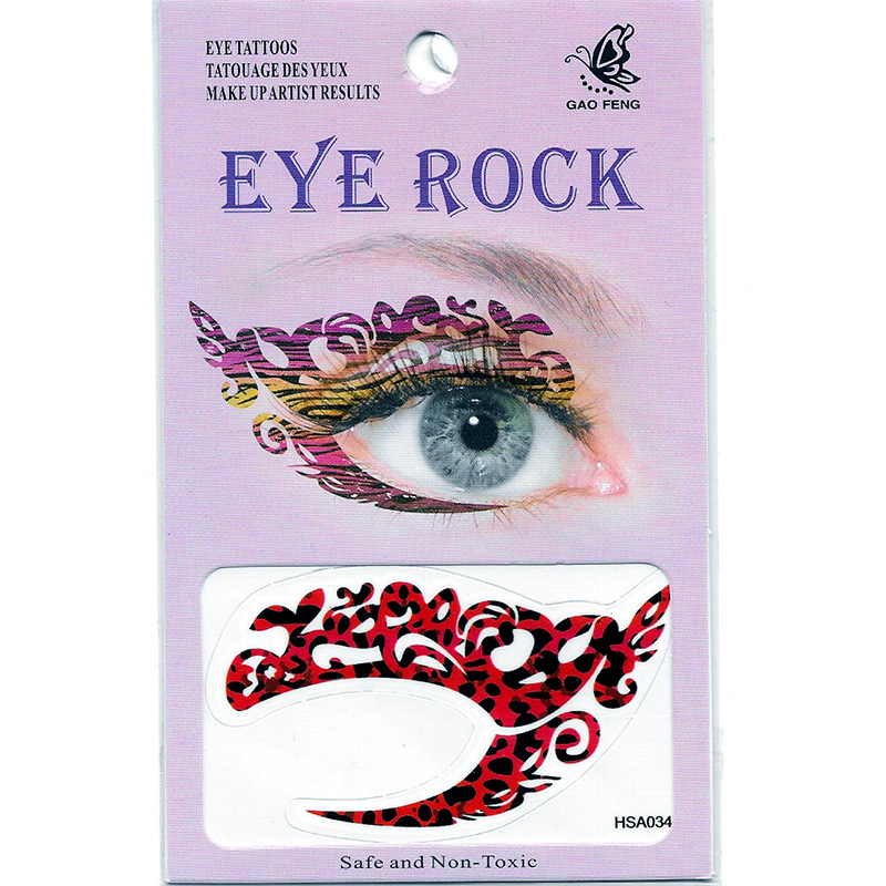 HSA034 left and right eye temporary tattoo sticker