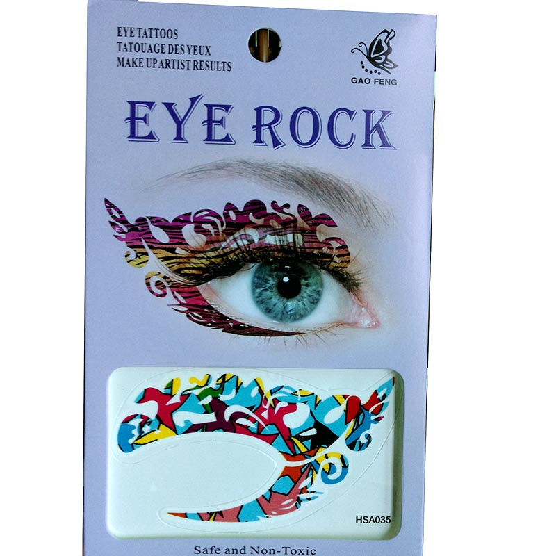 HSA035 left and right eye temporary tattoo sticker