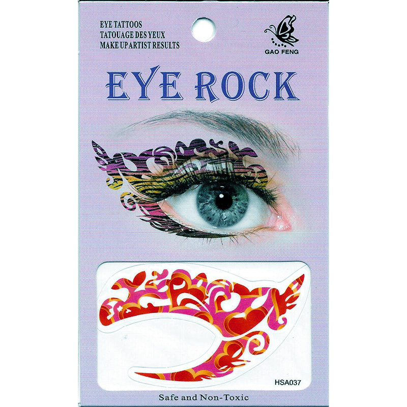 HSA037 ladys new fashions left and right eye temporary tattoo sticker