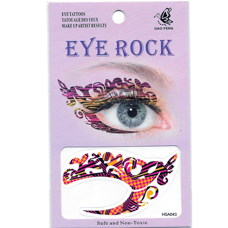 HSA043 left and right temporary eye tattoo sticker