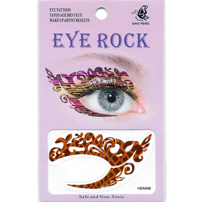 HSA048 water transfer left and right eye tattoo sticker