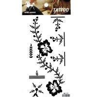 HM1101 Black color ladys arm flower tattoo sticker