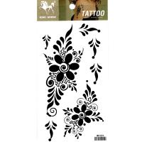 HM1094 Black flower tattoo sticker ladys arm tattoo waterprint body art tattoo