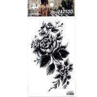 HM1050 Fake tattoo sticker waterproof black rose flower arm tattoo sticker