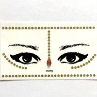 DG002 lady's red acrylic diamond Gold eye sticker