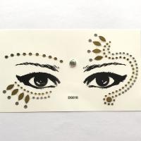 DG018 Face Jewels Rhinestones Adhesive Crystal Face Beauty Glitter gold Art five-star Eye sticker