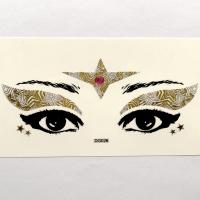 DG026 red acrylic diamond golden white face self-adhesive make up sticker cosplay face sticker