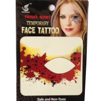 HSE05 party fashion waterproof single eye tattoo left and right dark red black speckle temporary eye tattoo sticker