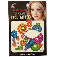 HSE012 8X8cm Night party special color circle temporary single eye tattoo sticker