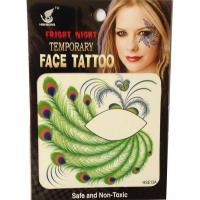 HSE013 HSE11 8X8cm Night party fashion green peacook feather temporary single eye tattoo sticker