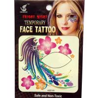 HSE14 8X8cm Night party special flower peacock feather temporary single eye tattoo sticker
