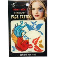 HSE16 8X8cm Night party red birds temporary single eye tattoo sticker