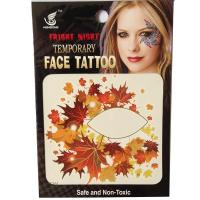 HSE30 8x8cm red maple leaf temporary single eye tattoo sticker