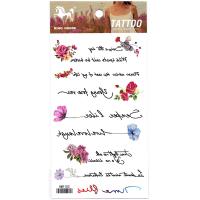 HM1153 mini flower english text tempoary tattoo sticker for girl