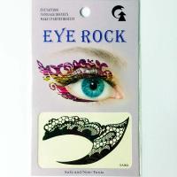 HSA064 Black color lace pattern temporary eye tattoo sticker