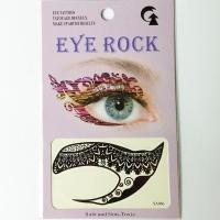 HSA066 Black special flower pattern temporary eye tattoo sticker