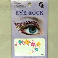 HSA088 Pink yellow blue flower temporary eye tatttoo sticker