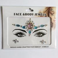 WNY-804-2 New fashion girls Eye gilttle Rhinestone self Adhesive Jewels Face sticker