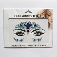WNY-804-3 Eye gilttle Rhinestone self Adhesive Jewels Face sticker