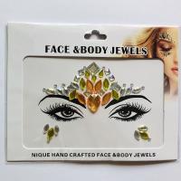 WNY-804-7 Eye gilttle Rhinestone self Adhesive Jewels Face sticker