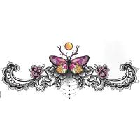 XGT001-020 sternum tattoo sticker Waist and Abdomen Tattoo Stickers